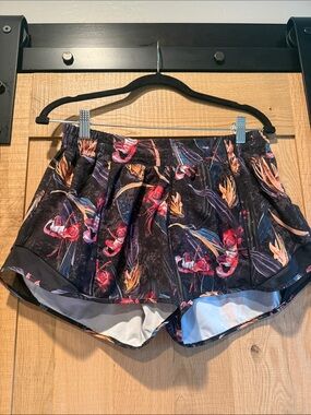 lululemon athletica Black Floral Run Shorts